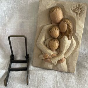 Willow Tree family plaque with stand “A Lifetime of Love”